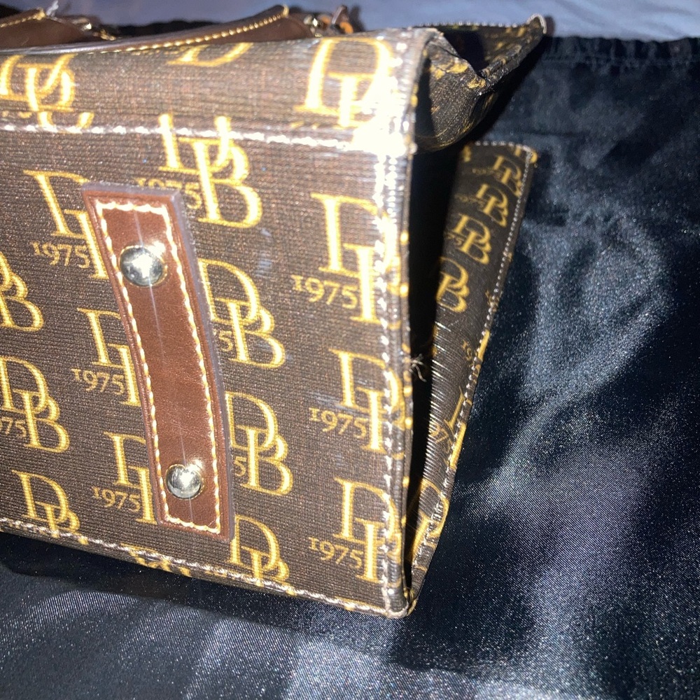 Dooney & Bourke Brown and Gold Signature Tote - Picture 6 of 16
